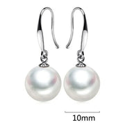 New fashion 925 Sterling Silver custom 
 10mm Pearl Drop Earrings Jewelry for Woman Girl Charm Wedding Party Couple Gift Jewelry