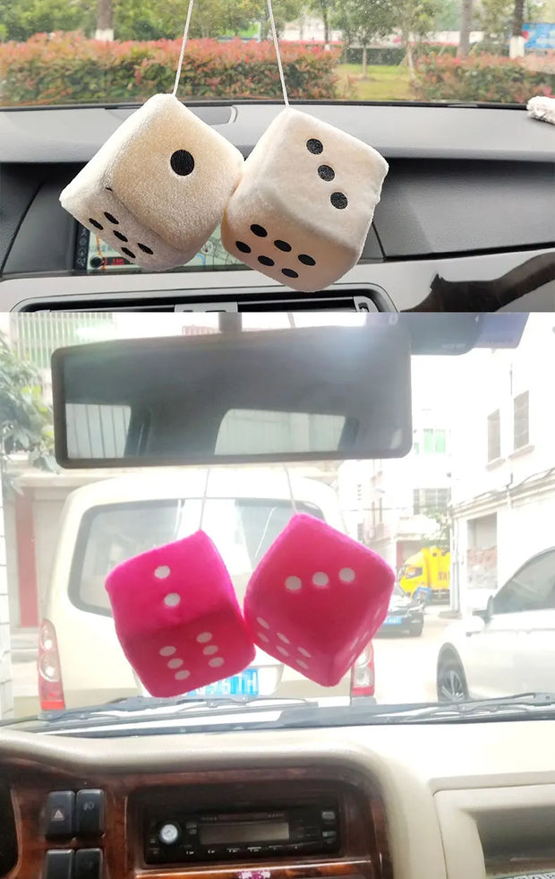 Car To Car Plush Pendant Three-Dimensional Square Dice