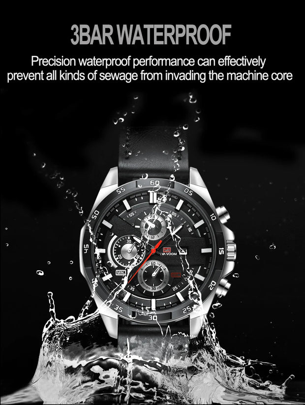 VAVA VOOM Hot Sell Men Quatrz Watch Sport Mens Watches Top Brand Luxury Waterproof Full Steel Quartz Clock Men Relogio Masculino