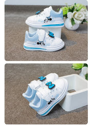 Disney Children's Cartoon Cute Mickey Mouse Casual PU Leather Casual Board Shoes Boys Girls Sports Running Shoes Kid's Sneakers