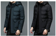 Men's Winter Windproof Warm Jackets Thick Warm Hooded Parkas Long Coat Men Clothing Casual Big Pocket Windproof Overcoats