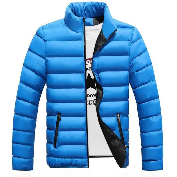 Thickened Autumn/winter Men's Sports Cotton Coat Stand Collar Cardigan Outdoor Padded Jacket Casual Warm