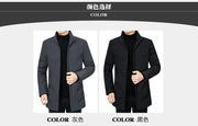 New Male Winter Jacket Men Thicken Warm Men Parkas Hooded Long Coat Fleece Mens Jackets Outwear Windproof Padded Down Parka