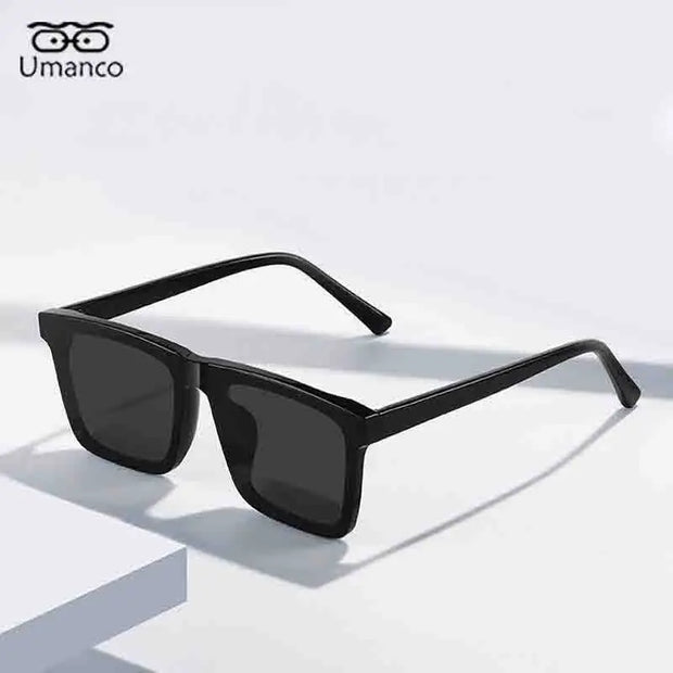 Umanco Fashion Polarized Myopia Sunglasses for Men Women Oversized Square Driver Sunglasses UV400 Designer Nearsight Glasses