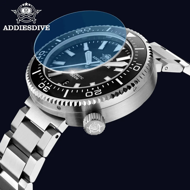 ADDIESDIVE Men's Luxury Watch 100Bar Waterproof BGW9 super luminous Sapphire Glass reloj hombre Automatic Mechanical Watches