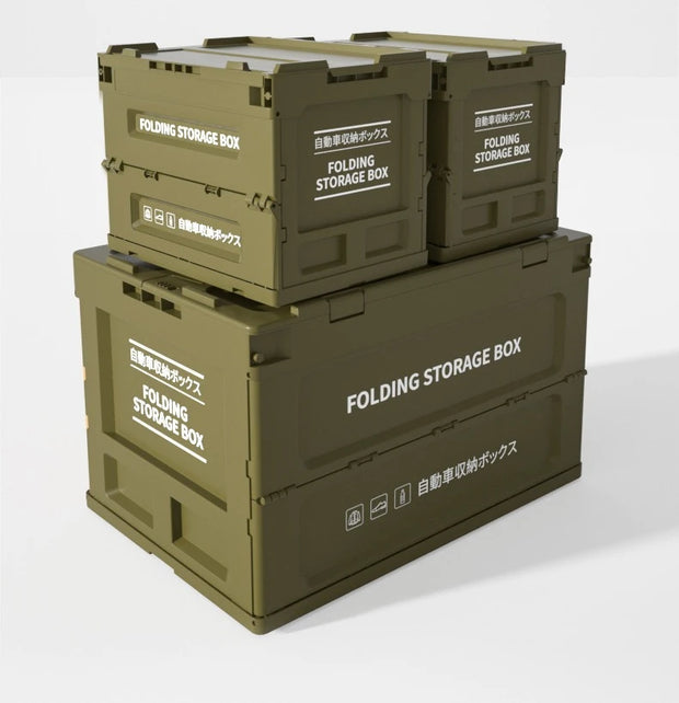 Outdoor Camping Storage box Folding box Thickened Camping organizer Car Trunk storage box Military storage box