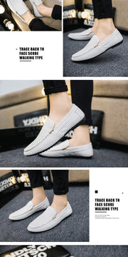 Spring and Summer Men's Loafers Large Size Light and Comfortable Flat Shoes Men's Breathable Non-slip Soft Casual Canvas Shoes