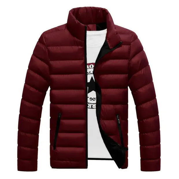 Thickened Autumn/winter Men's Sports Cotton Coat Stand Collar Cardigan Outdoor Padded Jacket Casual Warm