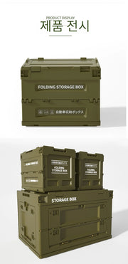 Outdoor Camping Storage box Folding box Thickened Camping organizer Car Trunk storage box Military storage box